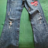 Jeans vita bassa e a zampa di elefante, SLY, nuovi