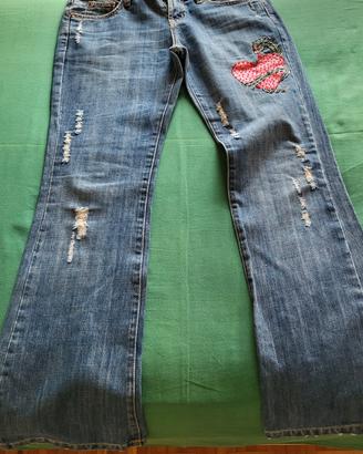 Jeans vita bassa e a zampa di elefante, SLY, nuovi