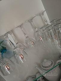 set bicchierini, calici, portatoaglioli argento