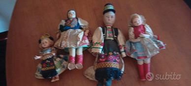 Set antiche bambole ungheresi