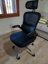 Sedia Ufficio Ergonomica-Nera