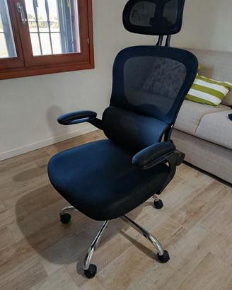 Sedia Ufficio Ergonomica-Nera