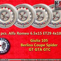 4 cerchi Alfa Romeo Campagnolo 6.5x15 ET29 Giulia