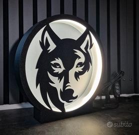 Lampada led luce Lupo lights 3D