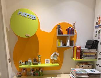 Parete attrezzata per scrivania camera  bambino