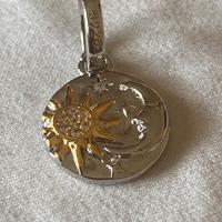 Charm sole luna argento 925