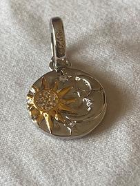 Charm sole luna argento 925