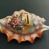 Salvadanaio in ceramica vintage conchiglia 
