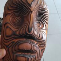 3 sculture d'artista in legno