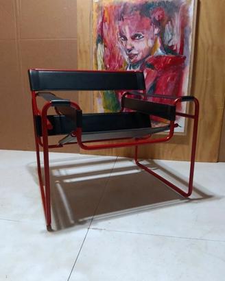Knoll Wassily B3 in Cuoio nero Red Matt – NUOVA