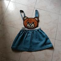 VESTITO DI JEANS MOSCHINO BAMBINA DI  3 ANNI