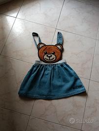 VESTITO DI JEANS MOSCHINO BAMBINA DI  3 ANNI
