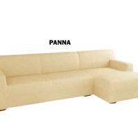 COPRIDIVANO CON PENISOLA A SINISTRA COLOR PANNA NU