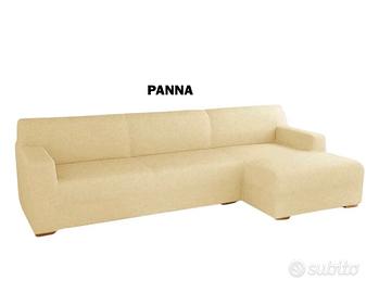 COPRIDIVANO CON PENISOLA A SINISTRA COLOR PANNA NU