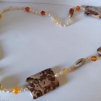 Collana di perle di ostrica e Agata