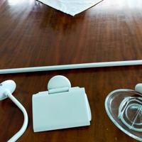 set completo per bagno, come nuovo, bianco