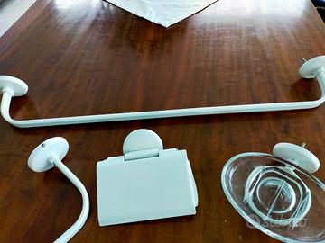 set completo per bagno, come nuovo, bianco