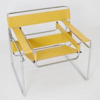 KNOLL poltrona WASSILY (NUOVA) in cuoio Senape