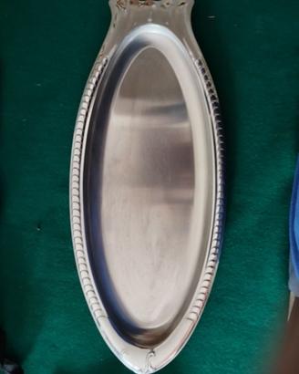 vassoio inox, forma di pesce