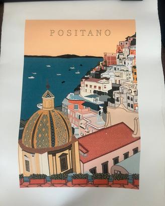 Stampe carta bambagina della costiera amalfitana