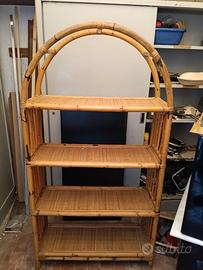 Libreria in bambù anni 70