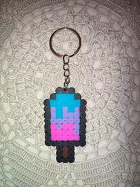 portachiavi in pyssla a forma di ghiacciolo🧊