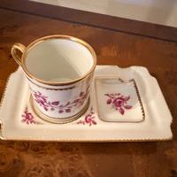 Tazza e posacenere in ceramica Meissen