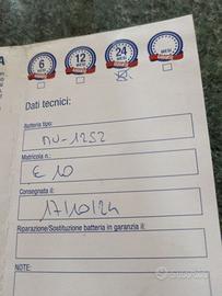 BATTERIA in garanzia 12 MESI