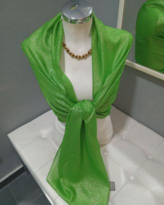 stola coprispalle colore verde Prato tessuto