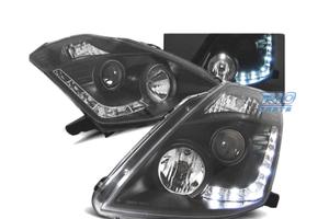 FARI DIURNI NISSAN 350Z 03-05 NERI ADATTABILI XENO