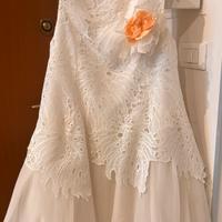 Abito prima comunione elegante in pizzo 8 anni