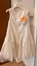 Abito prima comunione elegante in pizzo 8 anni