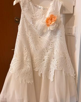 Abito prima comunione elegante in pizzo 8 anni