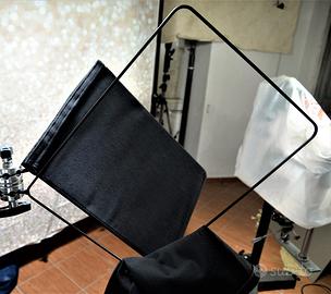 Coppia di TELAI PORTA PANNO+2 PANNI NERI-Tre D-Eng