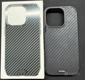 Cover phone Rebel iphone 15 pro + vetro temperato