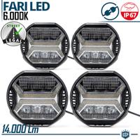 4 Fari Supplementari LED DRL Fuoristrada OMOLOGATI