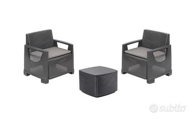 Set da giardino rattan luxury