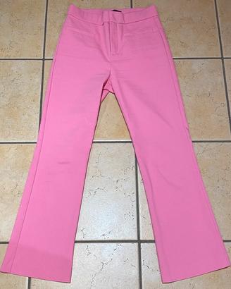 Pantaloni Dritti Rosa Zara