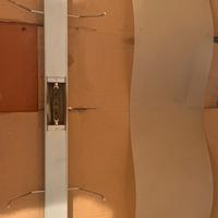 Lampada a sospensione in vetro satinato ondulato