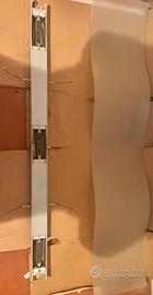 Lampada a sospensione in vetro satinato ondulato