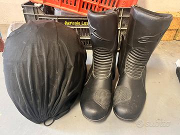 Casco mds modilare + stivali alpinestars t.45