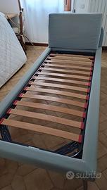 Letto singolo imbottito sfoderabile