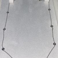 COLLANA PUNTI LUCE ORO 18kt. CON DIAMANTI NATURALI