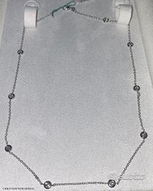 COLLANA PUNTI LUCE ORO 18kt. CON DIAMANTI NATURALI