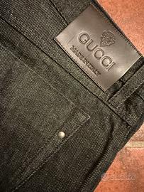 Gucci jeans nero tg 46, unisex. Giro vita cm 84