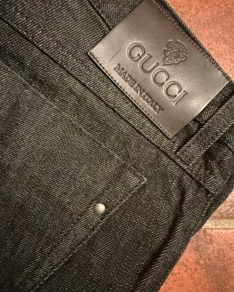 Gucci jeans nero tg 46, unisex. Giro vita cm 84