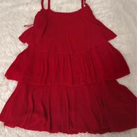 Vestito rosso con frange - Zara