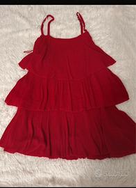 Vestito rosso con frange - Zara