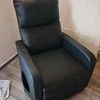 Poltrona Relax Massaggiante Reclinabile Nera