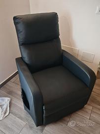 Poltrona Relax Massaggiante Reclinabile Nera